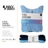1SOCK2SOCK 6 Pack Diabetic Crew Socks, Therapeutic, Non-Binding Circulatory Silky Soft Cushioned Socks Blue Medium view 3