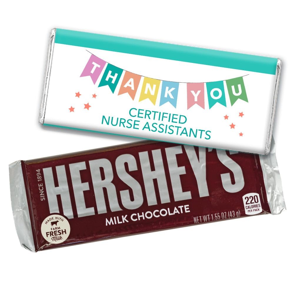 12ct CNA Week Thank You Candy Personalized Chocolate Bars (12 Pack)