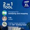 Swiffer Sweep + Mop XL, Broom & Mop Alternative, Floor Cleaner for Dirt, Dust, Hair, All Purpose Cleaning Tool for Home, Bathroom, Kitchen, Set Includes 1 XL Sweeper 8 XL Dry Pads 2 XL Wet Pads Fresh view 2