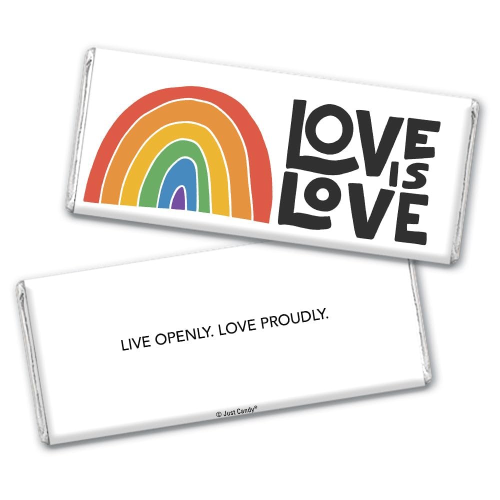 25ct Gay Pride Giveaways Wrappers for Chocolate Bars (25 Pack)