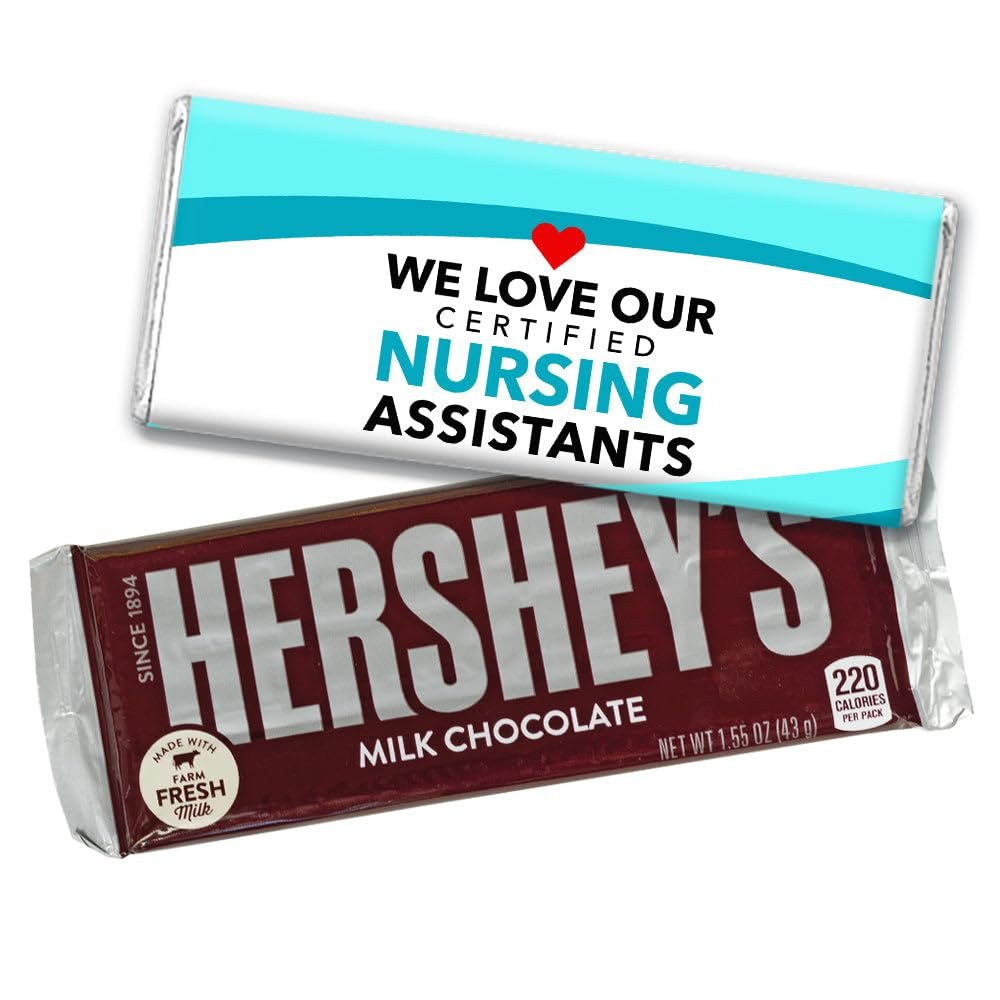 36ct Nursing Assistants Appreciation Candy Personalized Chocolate Bars (36 Pack)