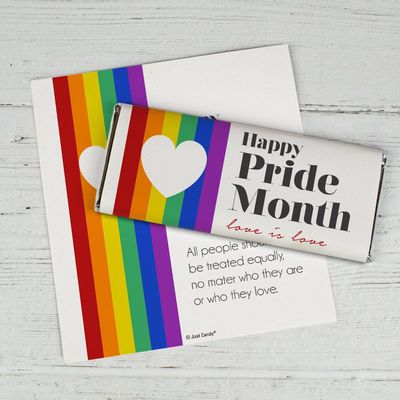 25ct Gay Pride Month Candy Giveaways Wrappers for Chocolate Bars (25 Pack)