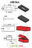 4 x Magnetic USB Presentation Gift Boxes, Ruby Red, flash drives, removable drives, Wedding USB Box, Wedding Presentation Gift Box view 2