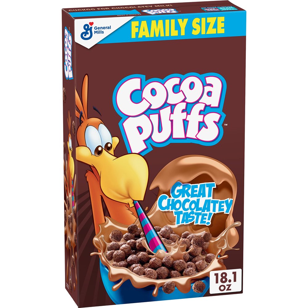 Cocoa Puffs, Chocolate Breakfast Cereal with Whole Grains, 18.1 oz (Pack of 14)