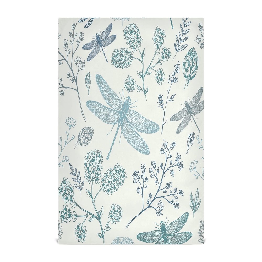 ALAZA Dragonfly Decorative Kitchen Dish Towels Set of 4,Soft and Absorbent Kitchen Hand Towels Home Cleaning Towels Dishcloths,18 x 28 Inch 198