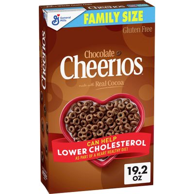 Chocolate Cheerios, Breakfast Cereal with Oats, Gluten Free, 19.2 oz (Pack of 7)