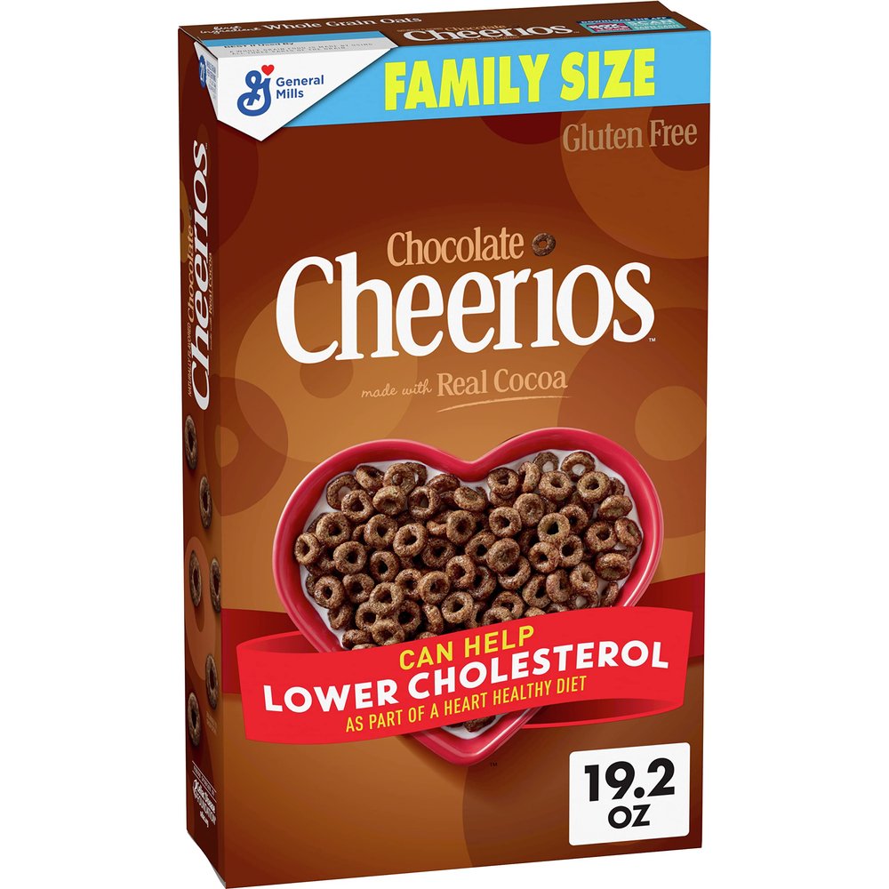 Chocolate Cheerios, Breakfast Cereal with Oats, Gluten Free, 19.2 oz (Pack of 7)