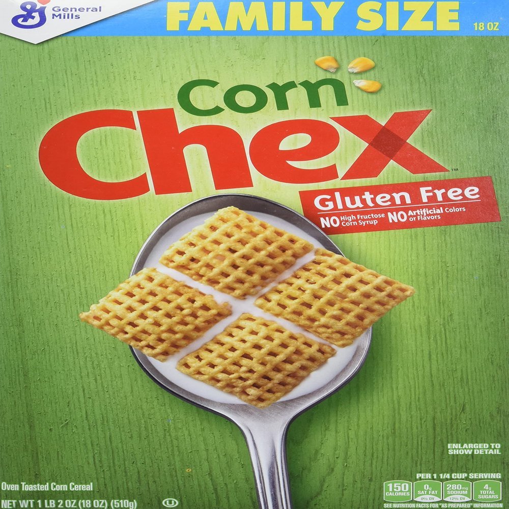 Chex CornBreakfast Cereal, Gluten Free, 18 oz (Pack of 8)