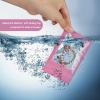 120 PCS Smell Proof Mylar Bags Resealable Odor Proof Bags Holographic Packaging Pouch Bag with Clear Window for Food Storage Eyelash Jewelry Candy Electronics Storage, 4 Sizes (Black) (PINK) view 4