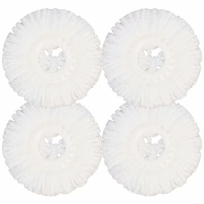 Mop Head for Hurricane Spin Mop Microfiber Mop Head for 360Spin Magic Mop Refills Round Standard Size Mop Pads 4 Packs