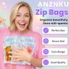 100 Pack Holographic Mylar Bags, 5.5" x 7.8" Resealable Smell Proof Bags, Packaging Bag for Small Business, Rainbow Color Mylar Bag, Foil Holographic Zip Pouch for Food Storage Jewelry Packaging view 3
