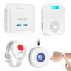 CallToU Caregiver Pager Wireless Call Button for Elderly, 500ft Range, 1 Plug-in & 1 USB Receiver with Vibration & Rechargeable Features for Home Emergency (Ideal for Seniors, Caregivers, and Family) view 1