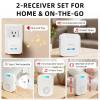 CallToU Caregiver Pager Wireless Call Button for Elderly, 500ft Range, 1 Plug-in & 1 USB Receiver with Vibration & Rechargeable Features for Home Emergency (Ideal for Seniors, Caregivers, and Family) view 3