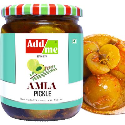 Add me Home Made amla Pickle 500gm Glass jar amle ka achar