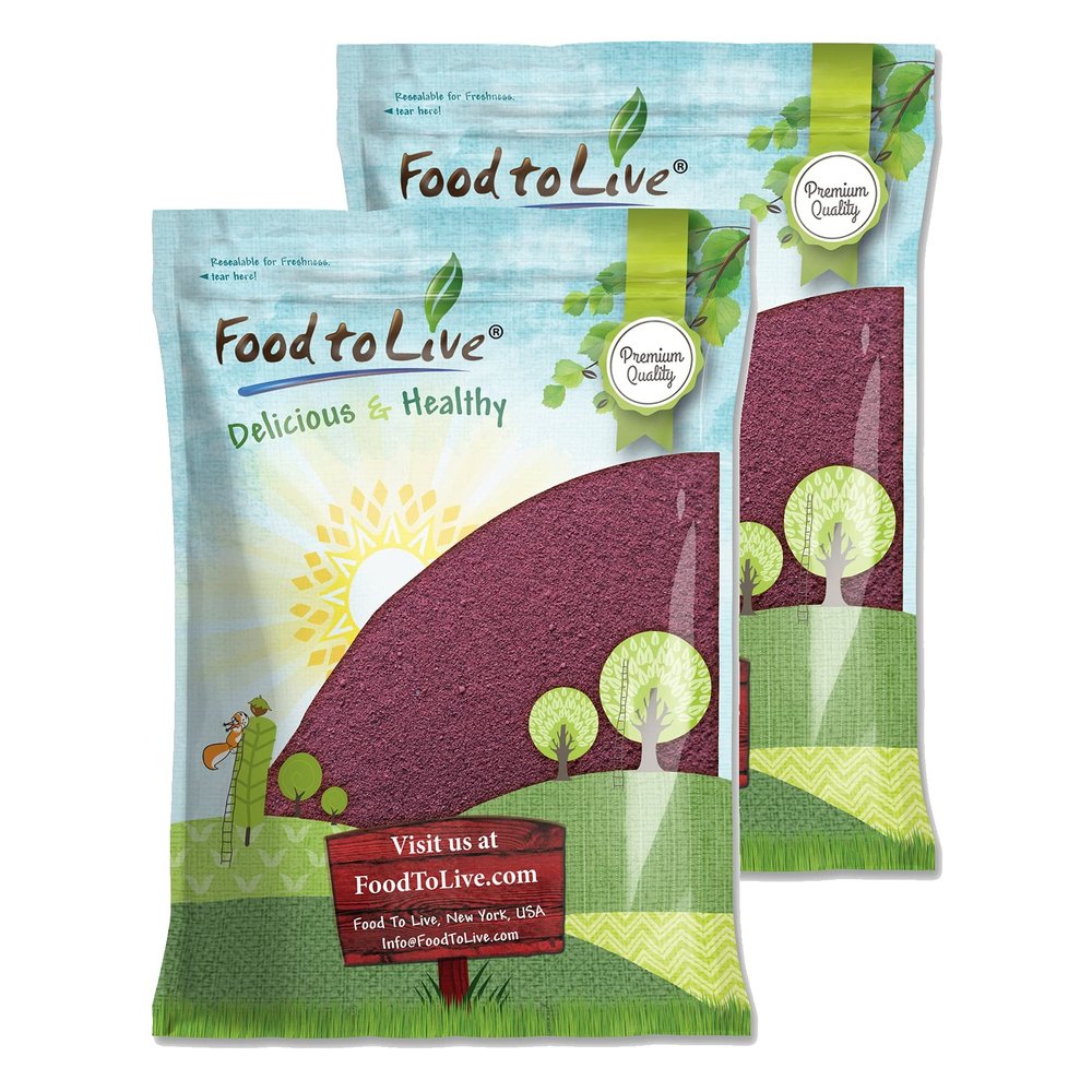 Food to Live Black Elderberry Juice Powder,16 Pounds-Raw Dried Berries, Unsulfured, Vegan, Bulk, For Baking, Juices, Smoothies, Yogurts, Instant Breakfast Drinks, No Sulphites, Contains Maltodextrin