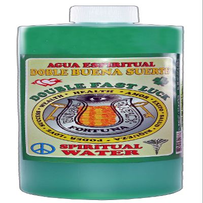 1 BOTTLE DOUBLE FAST LUCK SPIRITUAL WATER-DOBLE BUENA SUERTE AGUA ESPIRITUAL 16OZ - MAGICK PAGAN