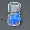 6 Pairs Silicone Earplugs Safety Protection Noise Cancelling Reusable Earplugs for Swimming, Snoring and Sleeping - Blue view 2