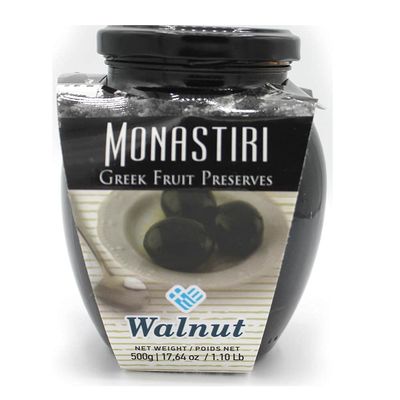 Greekshops.com, Monastiri Green Walnuts InKaridakiIn Greek Preserves, 16oz Jar