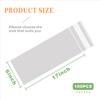 Voikinfo 100 pcs 6" x 17" Long Clear Resealable Cellophane Bags Self Sealing Treat Bags Cookie Bags with Adhesive Flap Gift Wrap Poly Bags Plastic Packaging 1.4 mil view 2