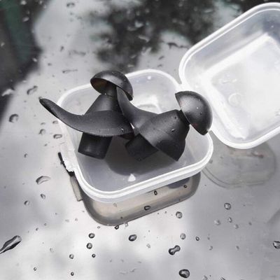 6 Pairs Silicone Earplugs Safety Protection Noise Cancelling Reusable Earplugs for Swimming, Snoring and Sleeping - Black