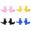 6 Pairs Silicone Earplugs Safety Protection Noise Cancelling Reusable Earplugs for Swimming, Snoring and Sleeping - Black view 2