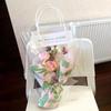 10Pcs Single Flower Sleeves Clear Flower Bouquet Wrapping Bags Mini Floral Packaging Bag with Handles Transparent Flower Tote Bags Florist Packing Material for Wedding Birthday Parties Anniversary view 2