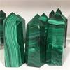 1pc Gemstone Natural Crystals Green Malachite Wand Point Towers for feng Shui 80-90mm view 2