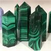 1pc Gemstone Natural Crystals Green Malachite Wand Point Towers for feng Shui 80-90mm view 3