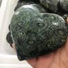 1pc Natural Bulk Gemstone Malachite Green Kambaba Jasper Heart Shaped Crystals Stone for Gift 80-90mm view 2