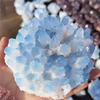 1pc Bulk Rough Gemstone Crystals Quartz Blue Crystal Cluster Specimen for Home Decoration 600-700g view 2
