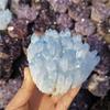 1pc Bulk Rough Gemstone Crystals Quartz Blue Crystal Cluster Specimen for Home Decoration 600-700g view 4