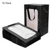 10 Pack Flower Bouquet Paper Gift Bags with Transparent Window Portable Marble Pattern Kraft Paper Tote Gift Bag Clear Window Floral Shipping Bag with Handles Party Paper Florist Gift Wrapping Bags view 2