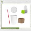 AME D'ESSENCE (150 PC) 12 oz Disposable Cups with Dome Lids, Sleeves, and Stirrers Hot Paper Cups, White Coffee Cups view 3