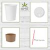AME D'ESSENCE (150 PC) 12 oz Disposable Cups with Dome Lids, Sleeves, and Stirrers Hot Paper Cups, White Coffee Cups view 4