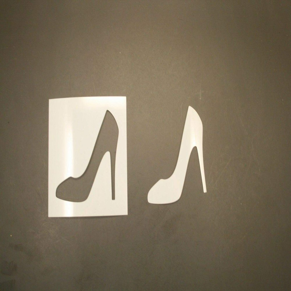 12" High Heel Reusable (SRAL) Mylar Stencil - Art Supplies