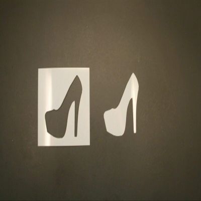 12" High Heel 2 Reusable (SRAL) Mylar Stencil - Art Supplies