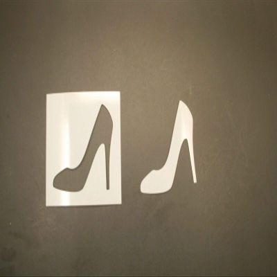 16" High Heel Reusable (SRAL) Mylar Stencil - Art Supplies