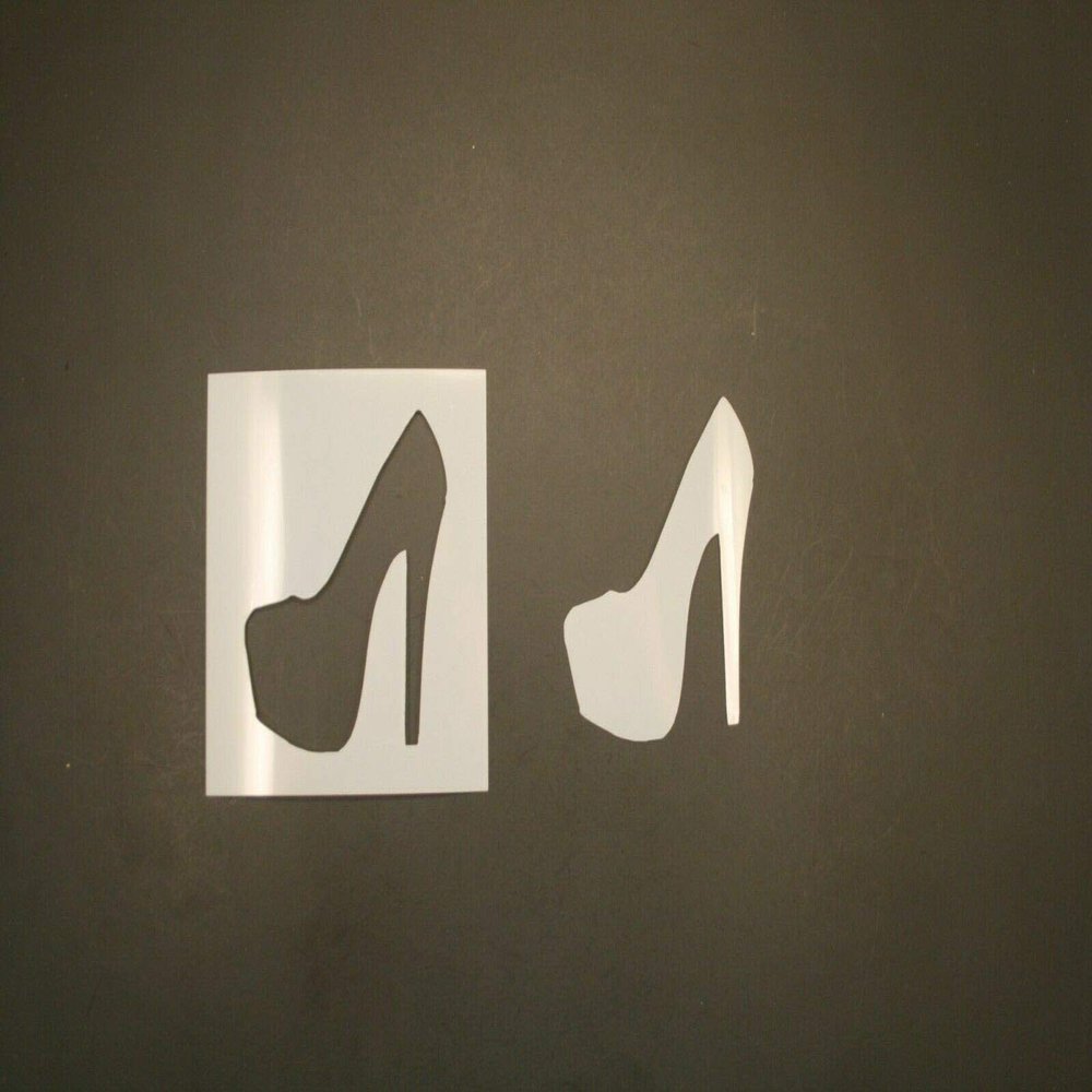 16" High Heel 2 Reusable (SRAL) Mylar Stencil - Art Supplies