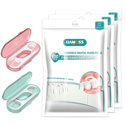 Dental Floss Picks of 320 Count Triple Clean Toothpicks Sticks,Work Smooth Perefct for Tight Teeth,Especially for Sweet Tooth,Helps Fight Dental Caries,Gum Health(3 Pack)