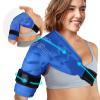 Atsuwell Shoulder Ice Pack Rotator Cuff Cold Compression, Reusable Gel Ice Pack Shoulder Wrap, Flexible Arm Cold Pack for Men and Women, Blue view 1