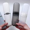 2Pcs Travel Toothbrush Case Holder Hard Plastic Portable Toothbrush Toothpaste Storage Box Container for Travel Camping Home School Business Use, Transparent Black view 2