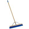 24" Hardwood Push Broom with Blue Flagged Polypropylene Bristles, Brace, and Hardwood Handle Cleaning Brush Outdoor Broom Outdoor Storage Heavy Duty Broom Outside Broom view 1