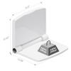 Bath Fold Down Shower Seat by INVISIA, Compact Folding Bench for Adults and Seniors - Wall Mounted Stainless Steel Bracket, ADA Compliant (440 lb. Capacity) - Mobility Aid in ABS Plastic White view 2