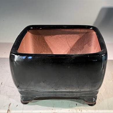 Bonsai Boy L352 Ceramic Bonsai Pot Black - Rectangle