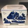 Bonsai Boy L367p 8.5 x 6.5 x 4 in. Porcelain Bonsai Pot Blue & White - Rectangle view 1