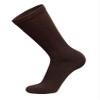 6 Pairs of Cotton Diabetic Non-Binding Neuropathy Crew Socks (Brown, Fits Mens Shoe Size 12-14.5) view 3