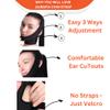 Post Surgical Chin Strap Bandage for Women Neck and Chin Compression Garment Wrap Face Straps Jowl Tightening Chin Lifting (L, Black) view 2