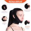 Post Surgical Chin Strap Bandage for Women Neck and Chin Compression Garment Wrap Face Straps Jowl Tightening Chin Lifting (L, Black) view 4