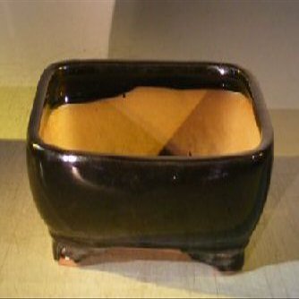 Bonsai Boy L198a Ceramic Bonsai Pot Black - Rectangle