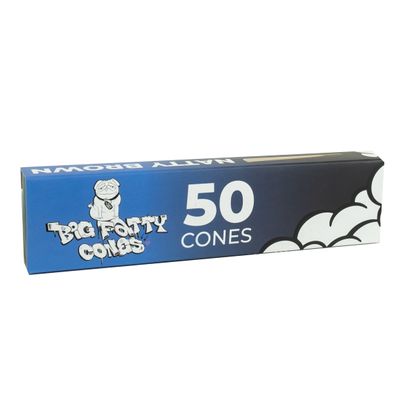Big Fatty Cones - Pre Roll Cones | Natural Brown Unbleached Rolling Papers | RVTUS (1/2 Gram, 50)